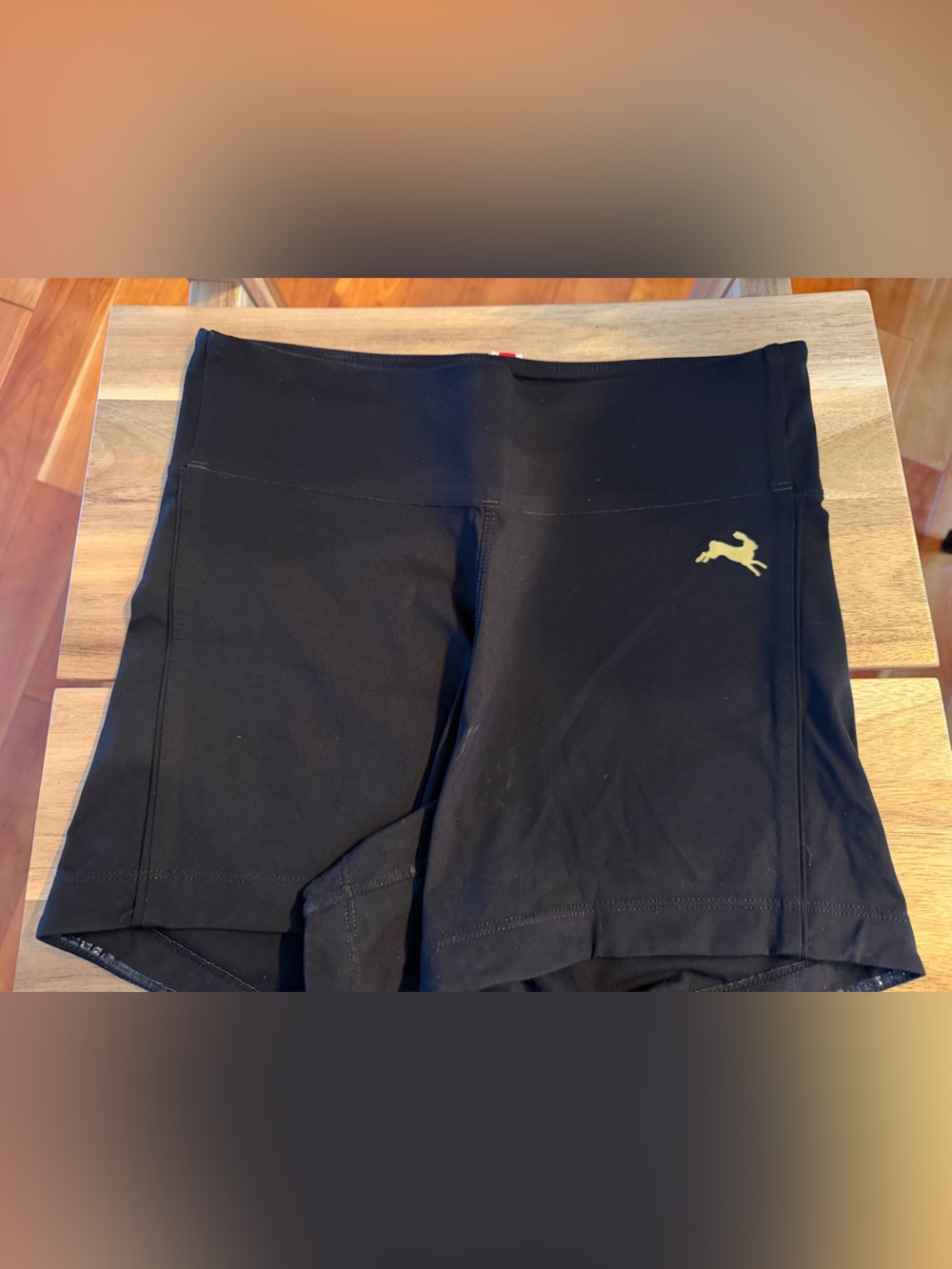 Tracksmith Black Women's Athletic Shorts with Gold Logo